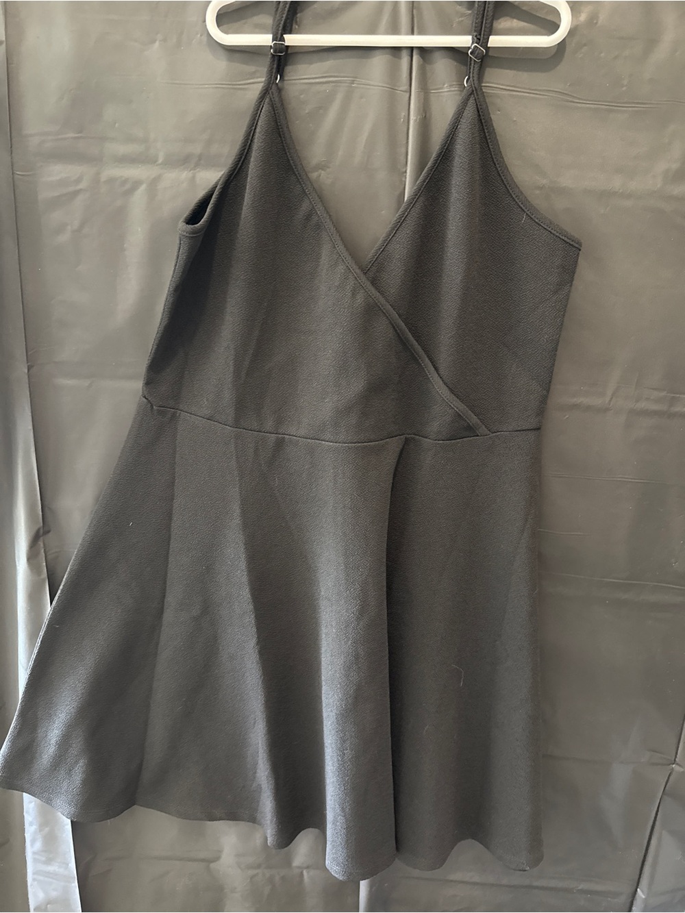Black V-Neck Spaghetti Strap Dress